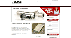 Desktop Screenshot of plousemanufacturing.com